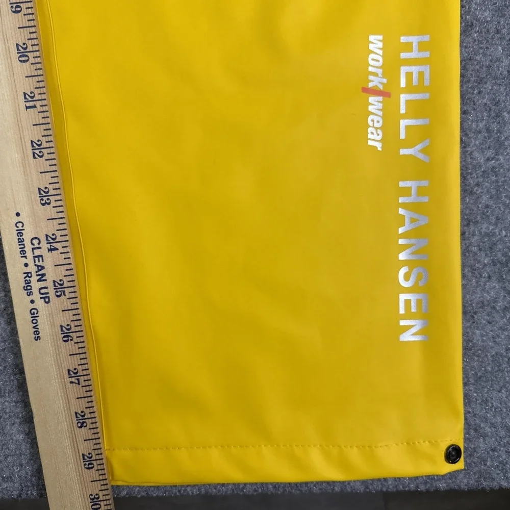 Helly Hansen Voss Rain Pants Size M Yellow Pull On Waterproof Drawstring NEW